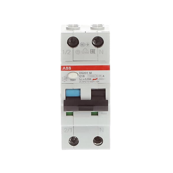 ABB FI/LS-Schalter 10kA, 1p+N DS201MA-C16/0,03